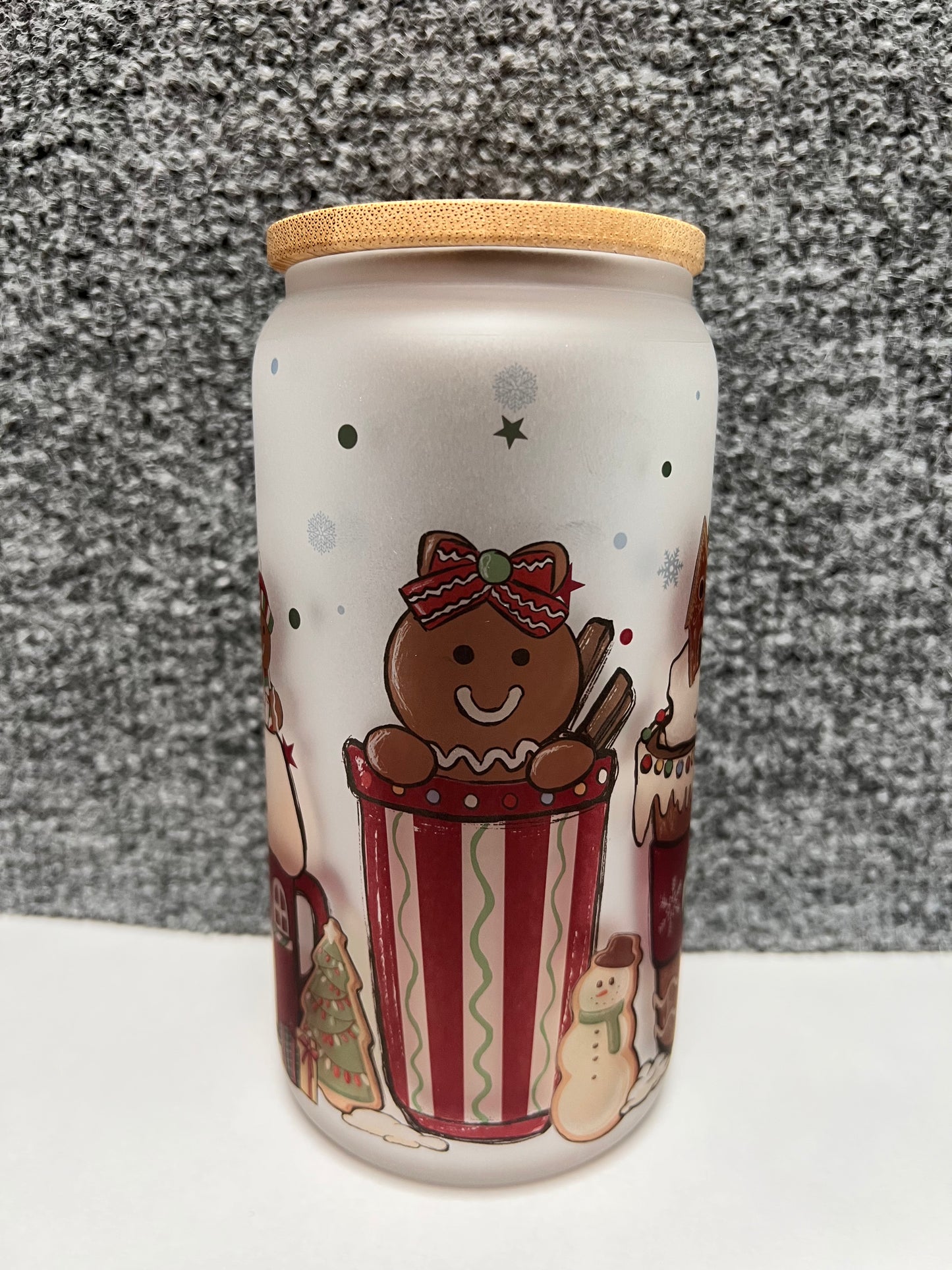 Gingerbread Fun Glass Tumbler