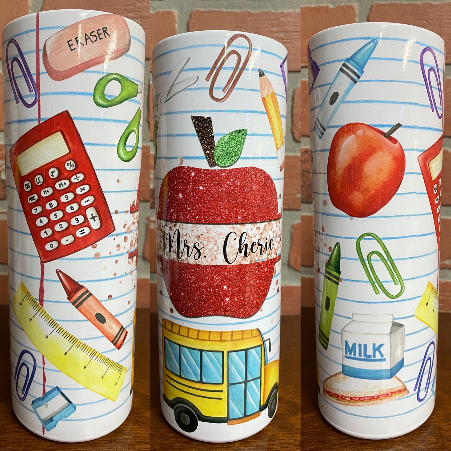 Apple Teacher tumbler