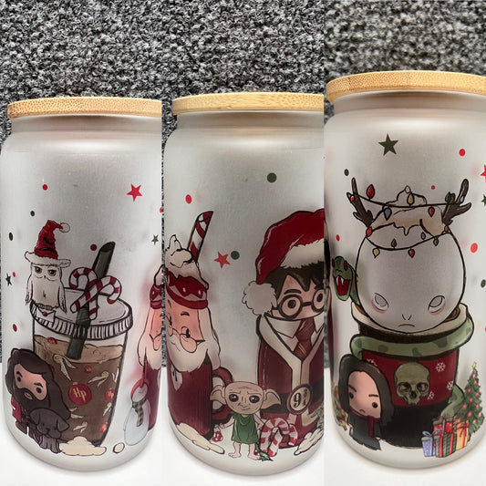 Wizard Christmas Glass Tumbler